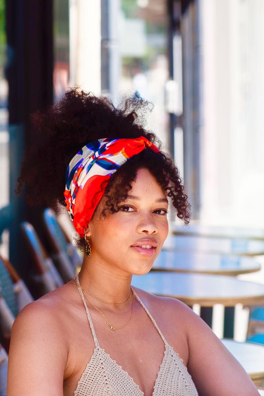 Bandeau cheveux femme - CALIFORNIENNE HYACINTHE - Indira de paris