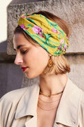 Bandeau cheveux femme - CALIFORNIENNE INDRA VERT ANIS - Indira de paris