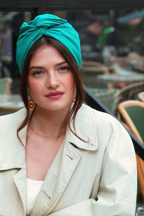 Turbans femme modulable - CUBAINE AQUA - Indira de paris