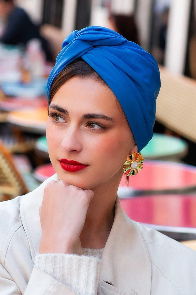 Turbans femme modulable - CUBAINE BLEU FRANCE - Indira de paris