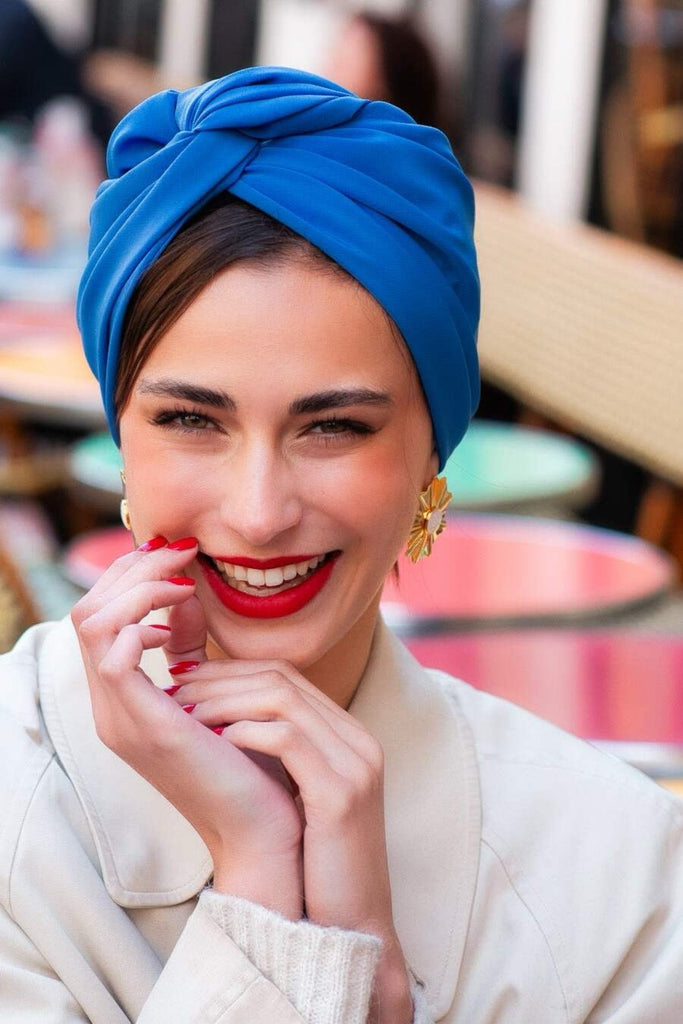 Turbans femme modulable - CUBAINE BLEU FRANCE - Indira de paris