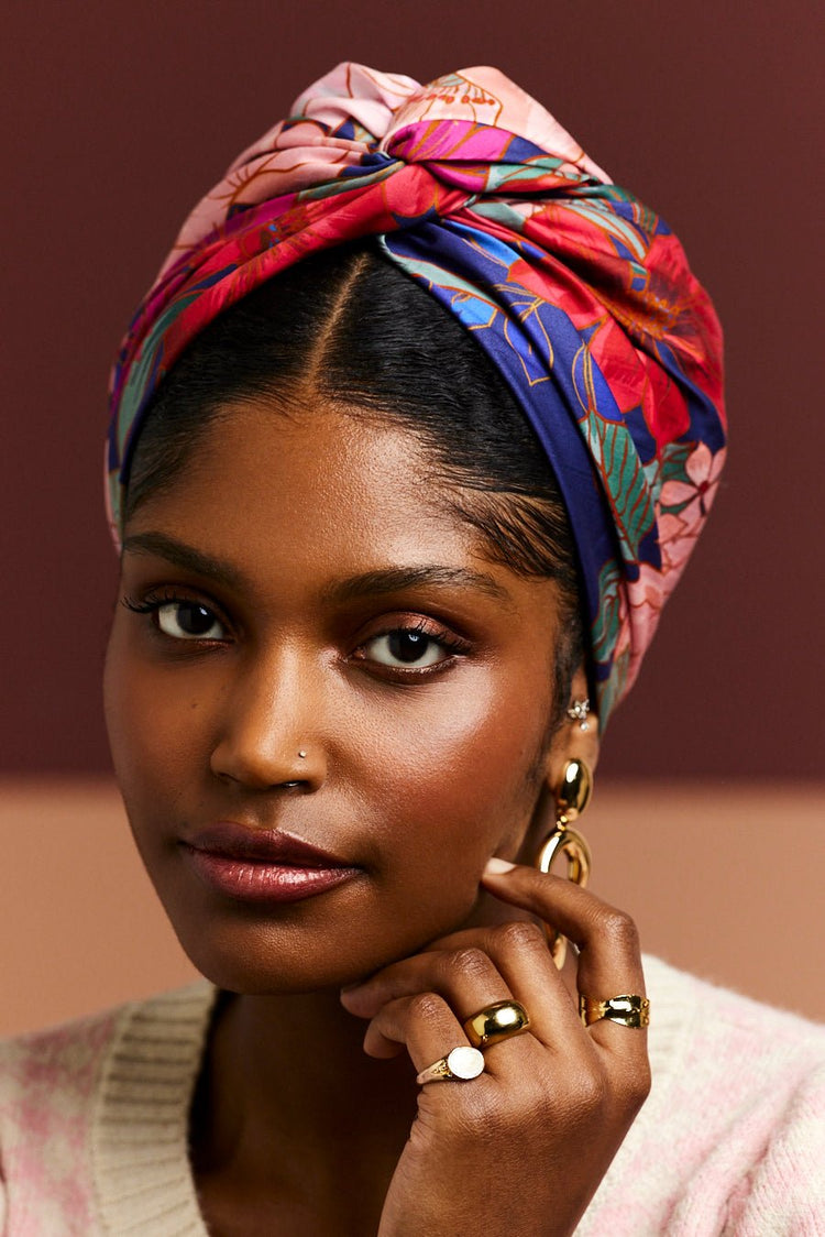 Turbans femme modulable - CUBAINE HORTENSIA - Indira de paris