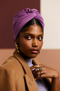 Turbans femme modulable - CUBAINE LILAS - Indira de paris