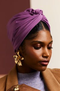 Turbans femme modulable - CUBAINE LILAS - Indira de paris