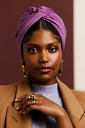 Turbans femme modulable - CUBAINE LILAS - Indira de paris