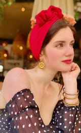 Turbans femme modulable - CUBAINE ROUGE - Indira de paris