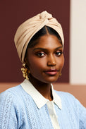 Turbans femme modulable - CUBAINE SABLE - Indira de paris