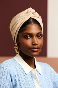 Turbans femme modulable - CUBAINE SABLE - Indira de paris