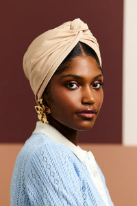 Turbans femme modulable - CUBAINE SABLE - Indira de paris
