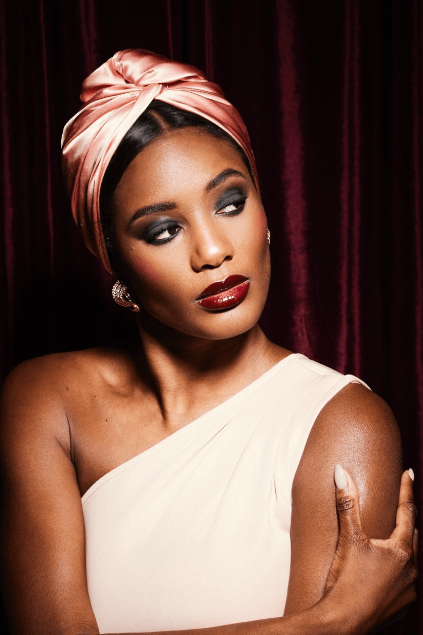 Turbans femme modulable - CUBAINE SOIE - CORAIL - Indira de paris