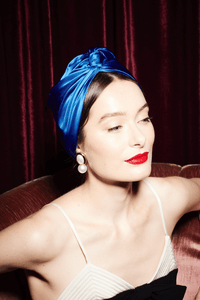 Turbans femme modulable - CUBAINE SOIE - ELECTRIQUE - Indira de paris