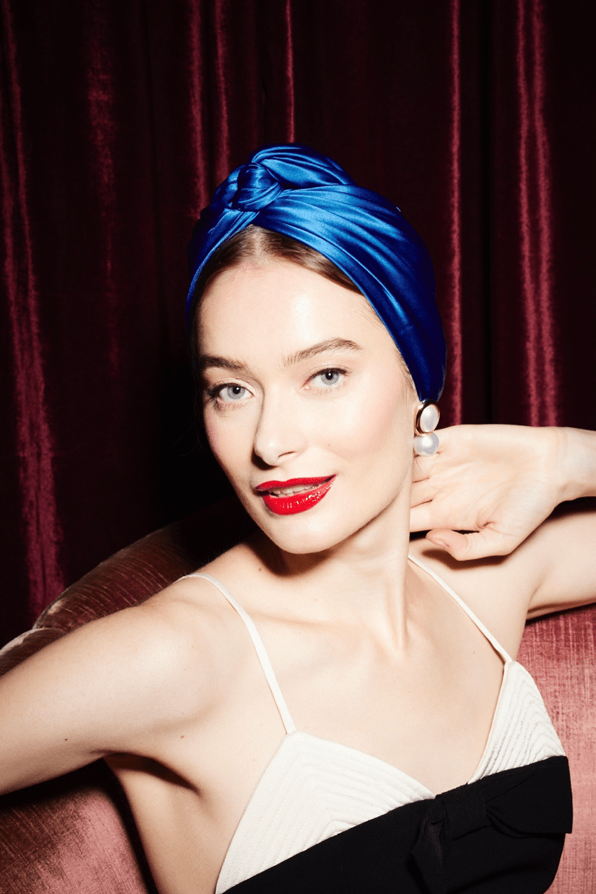 Turbans femme modulable - CUBAINE SOIE - ELECTRIQUE - Indira de paris