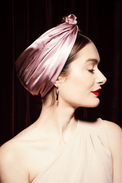 Turbans femme modulable - CUBAINE SOIE - MAUVE - Indira de paris