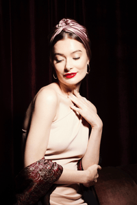 Turbans femme modulable - CUBAINE SOIE - MAUVE - Indira de paris