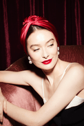 Turbans femme modulable - CUBAINE SOIE - RUBIS - Indira de paris
