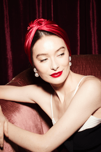 Turbans femme modulable - CUBAINE SOIE - RUBIS - Indira de paris