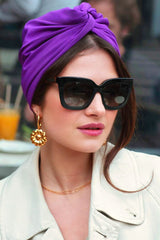 Turbans femme modulable - CUBAINE ULTRA VIOLET - Indira de paris