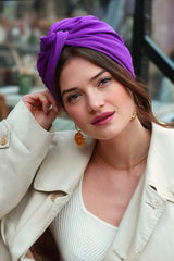 Turbans femme modulable - CUBAINE ULTRA VIOLET - Indira de paris