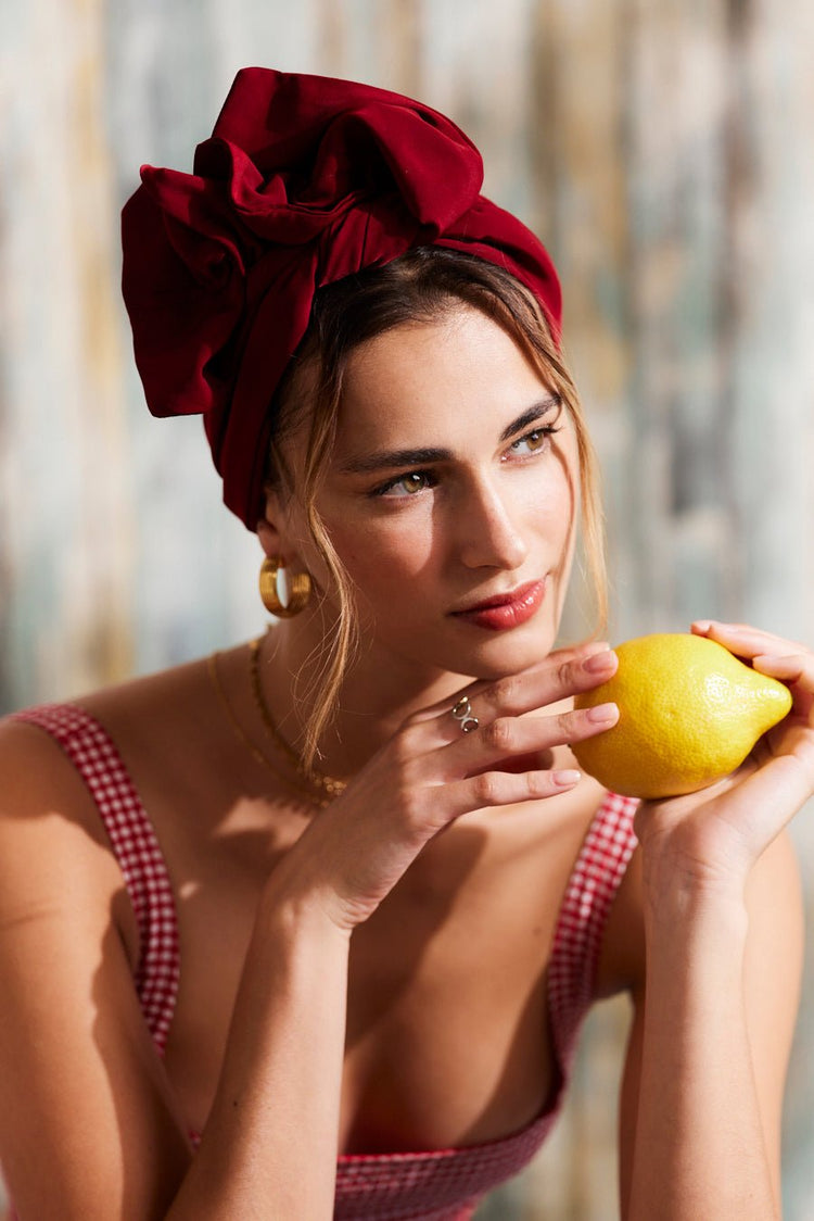 Bandeau cheveux femme fil métal - HEADBAND FLEXIBLE - Flexband CERISE - Indira de paris