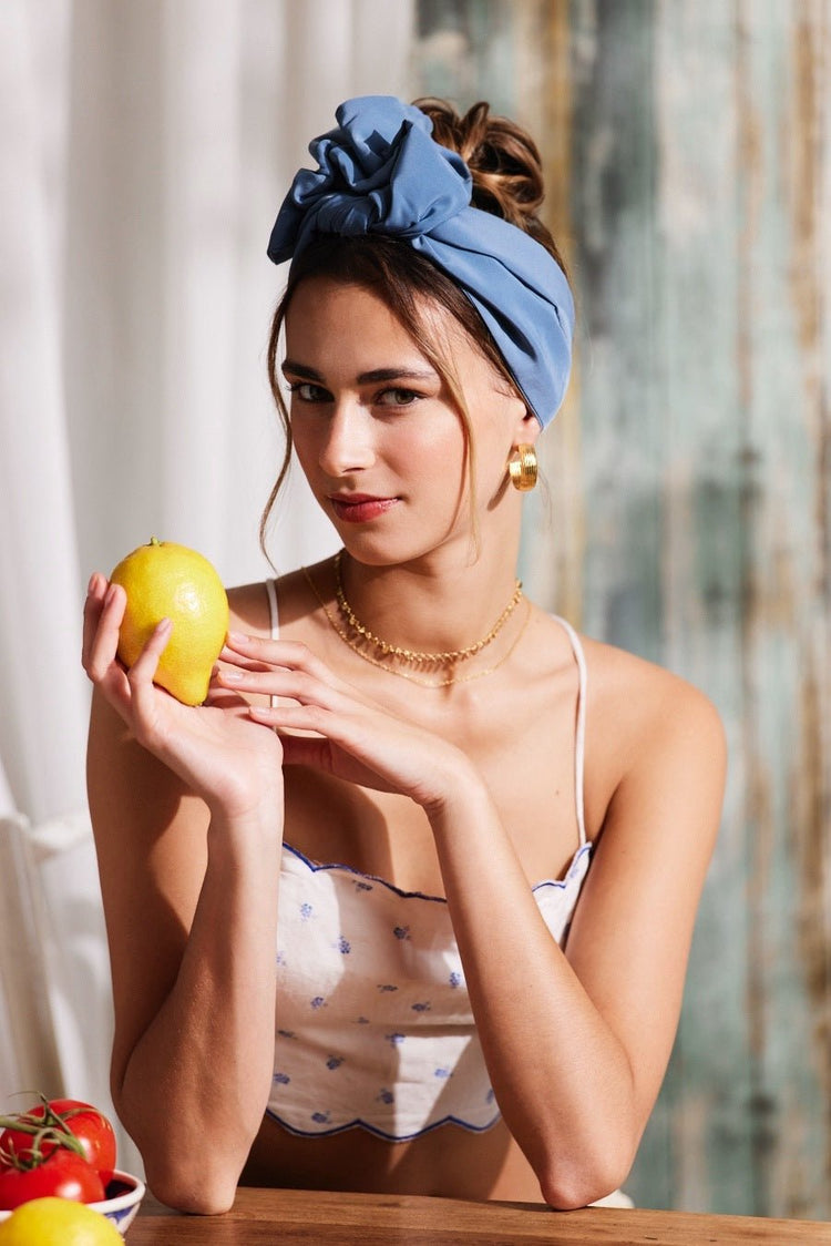 Bandeau cheveux femme fil métal - HEADBAND FLEXIBLE - Flexband Ciel - Indira de paris