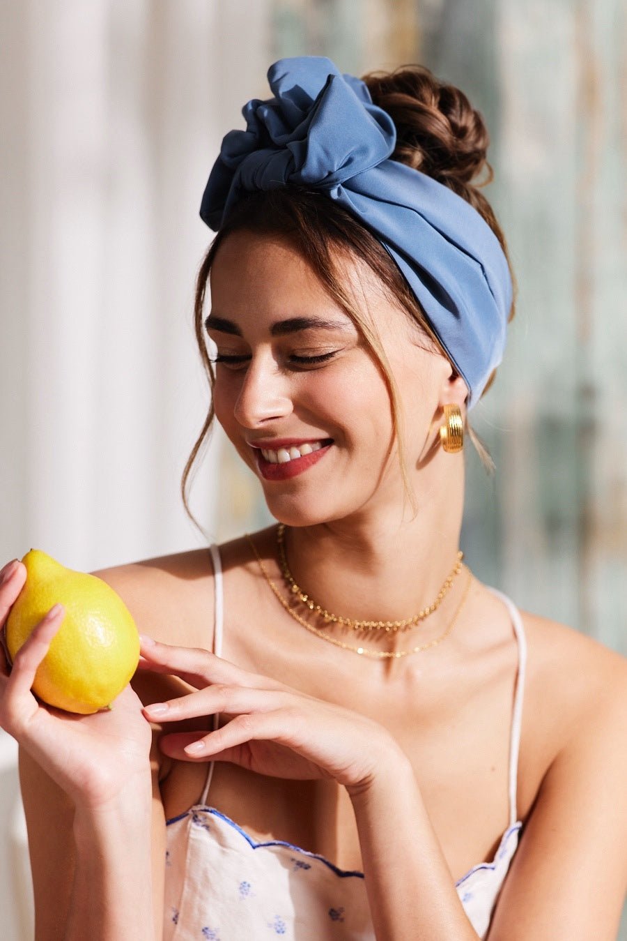 Bandeau cheveux femme fil métal - HEADBAND FLEXIBLE - Flexband Ciel - Indira de paris