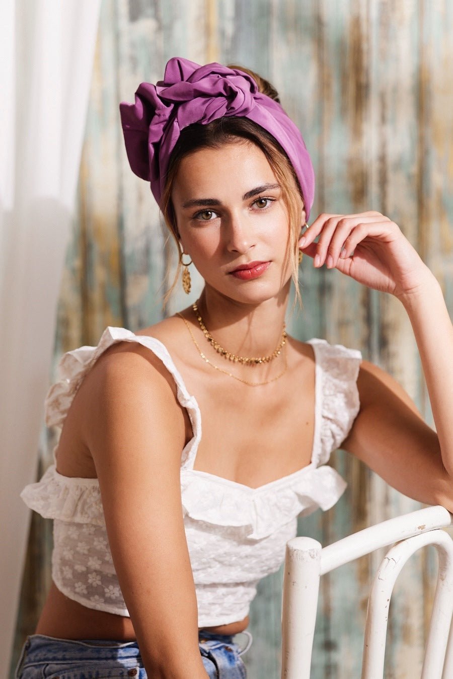 Bandeau cheveux femme fil métal - HEADBAND FLEXIBLE - Flexband Lilas - Indira de paris