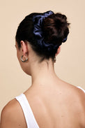 Chouchou-MAXI CHOUCHOU SOIE - BLEU MARINE- Indira de paris