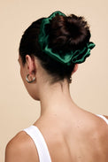 Chouchou-MAXI CHOUCHOU SOIE - EMERAUDE- Indira de paris