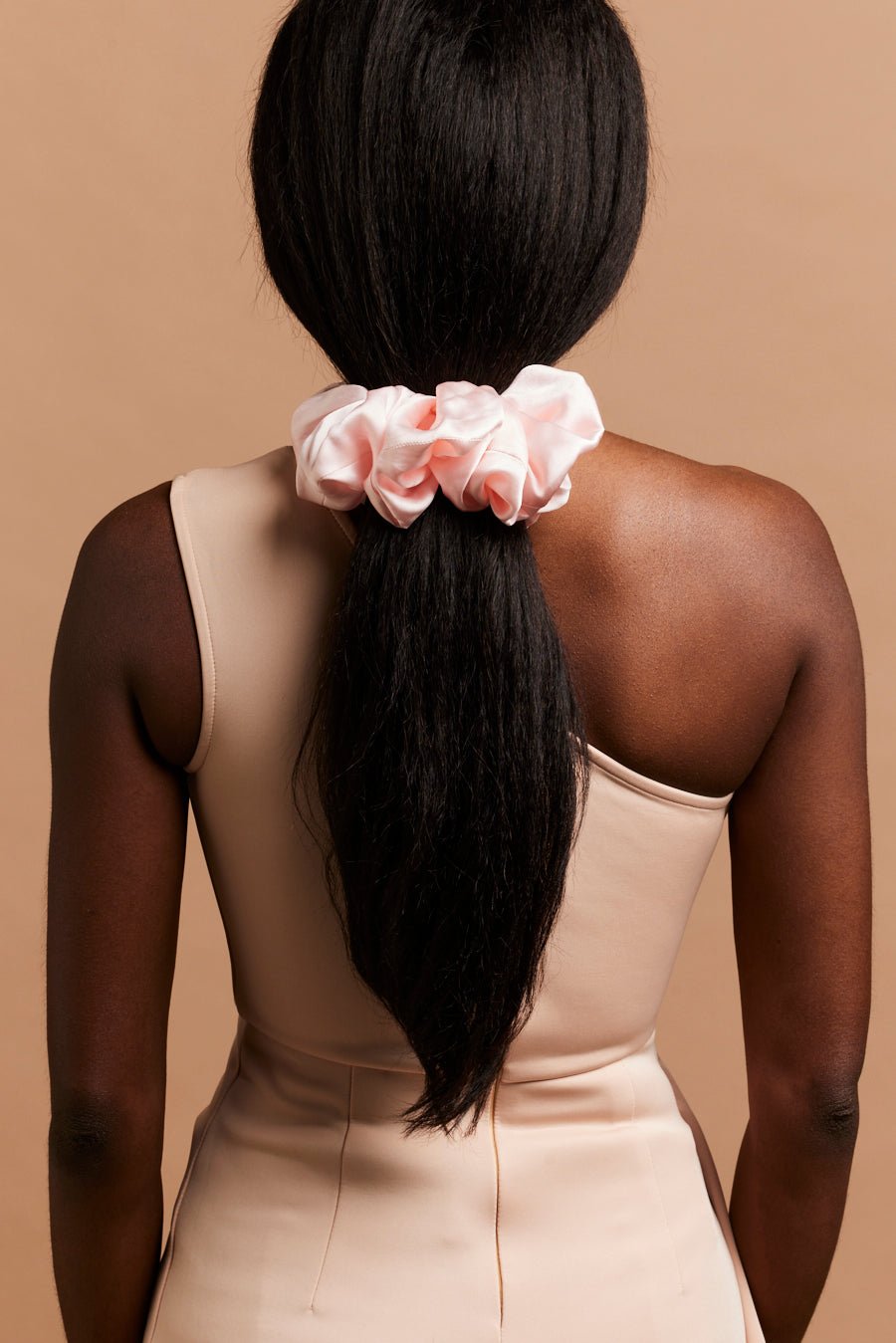 Chouchou - MAXI CHOUCHOU SOIE - ROSE TENDRE - Indira de paris