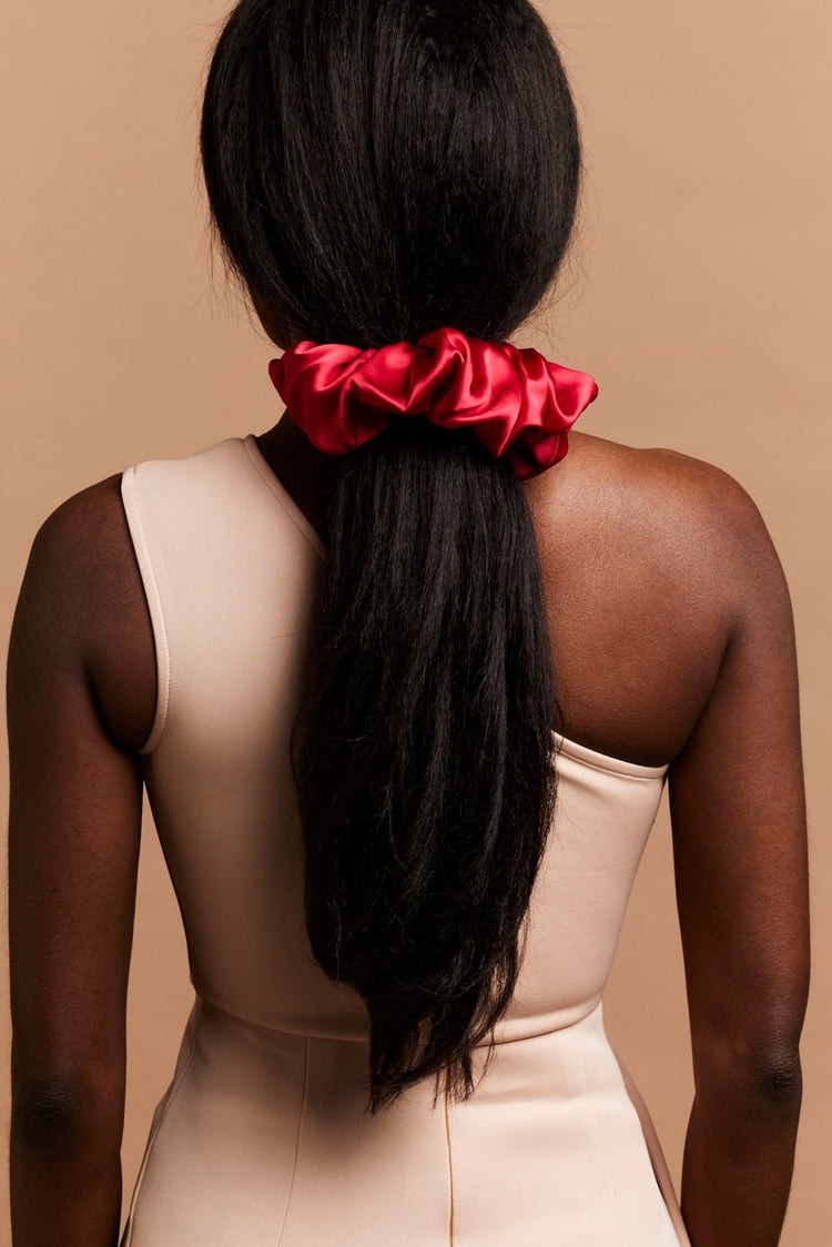 Chouchou - MAXI CHOUCHOU SOIE - RUBIS - Indira de paris