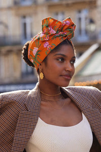 Bandeau cheveux femme fil métal - MINI FLEXBAND INDRA ORANGE - Indira de paris