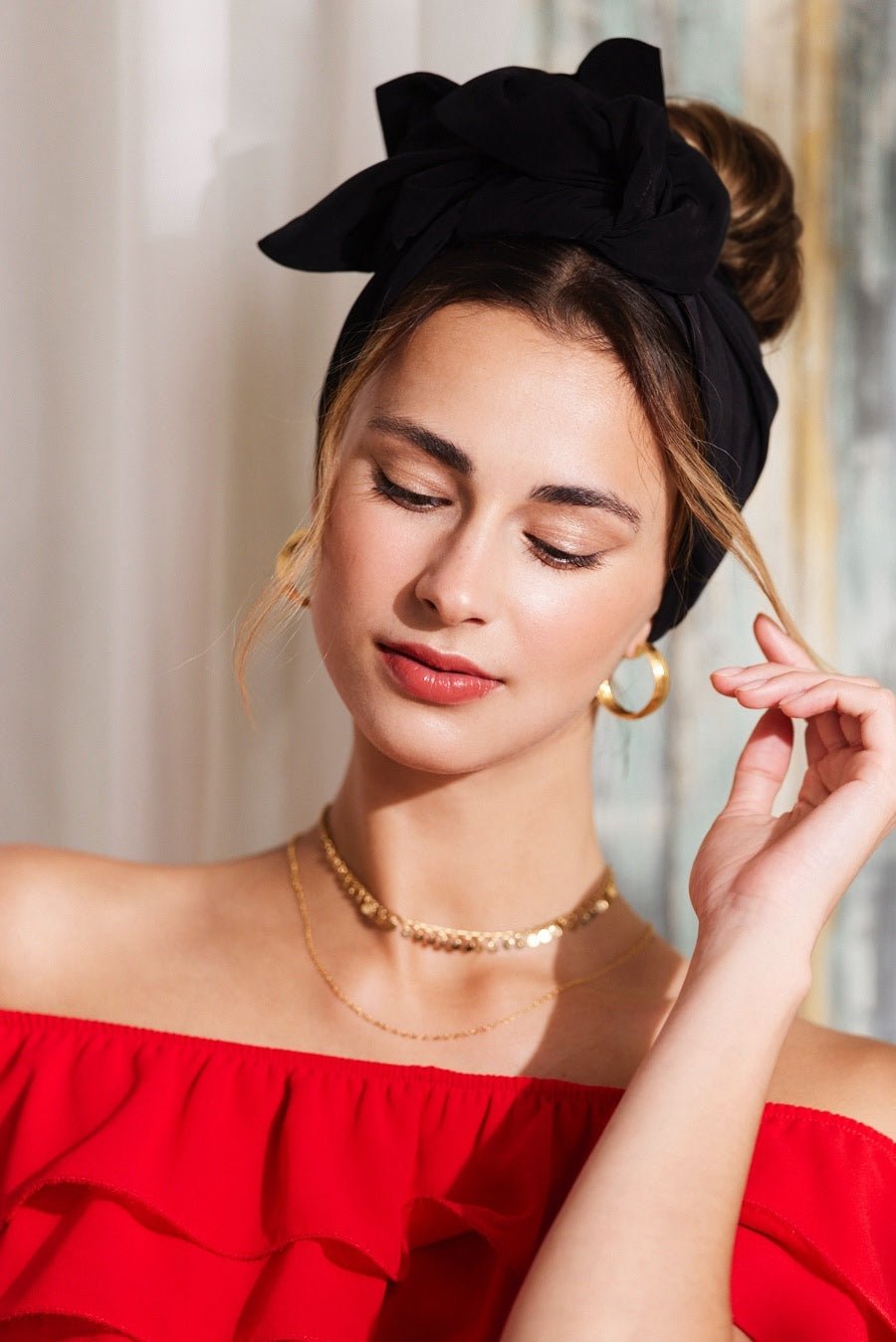 Women's hair bands with metal rods - Black – Indira de paris