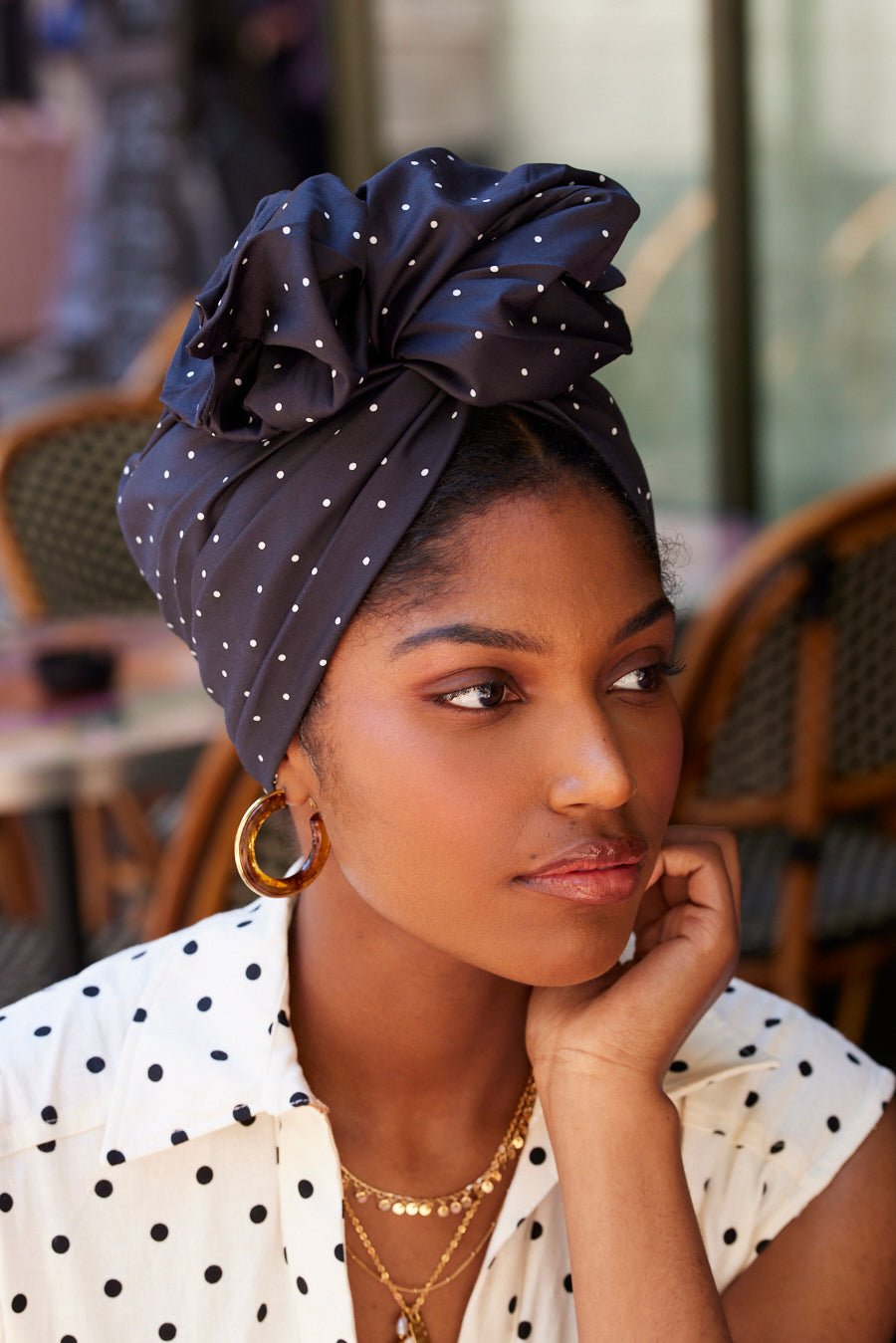 Turbans femme fil métal - NEW AFRICAINE FRANCESCA - Indira de paris