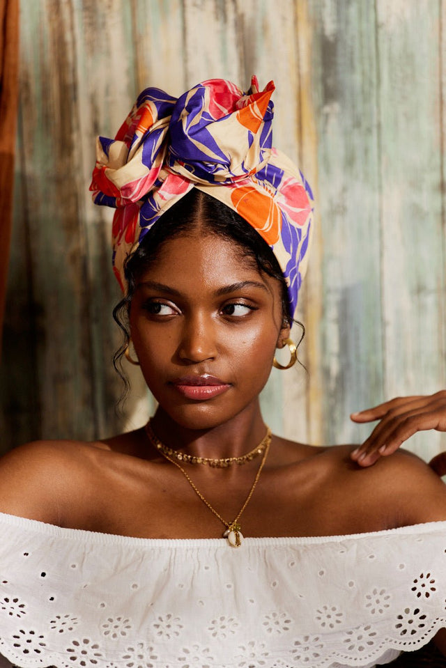 Turbans femme fil métal - NEW AFRICAINE LANA - Indira de paris