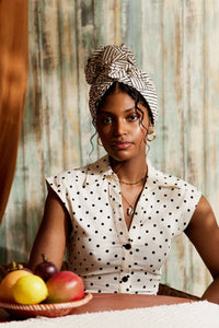 Turbans femme fil métal - NEW AFRICAINE LIZZIE - Indira de paris