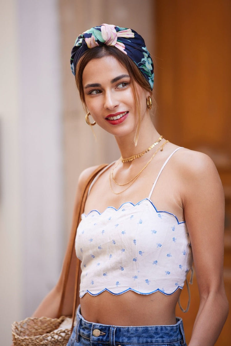 Foulard cheveux femme - PARISIENNE ADELAIDE - Indira de paris