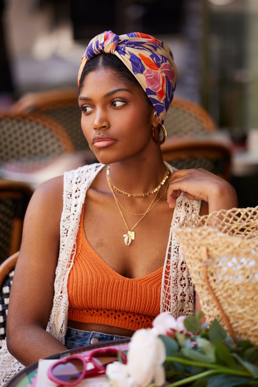 Foulard cheveux femme - PARISIENNE LANA - Indira de paris