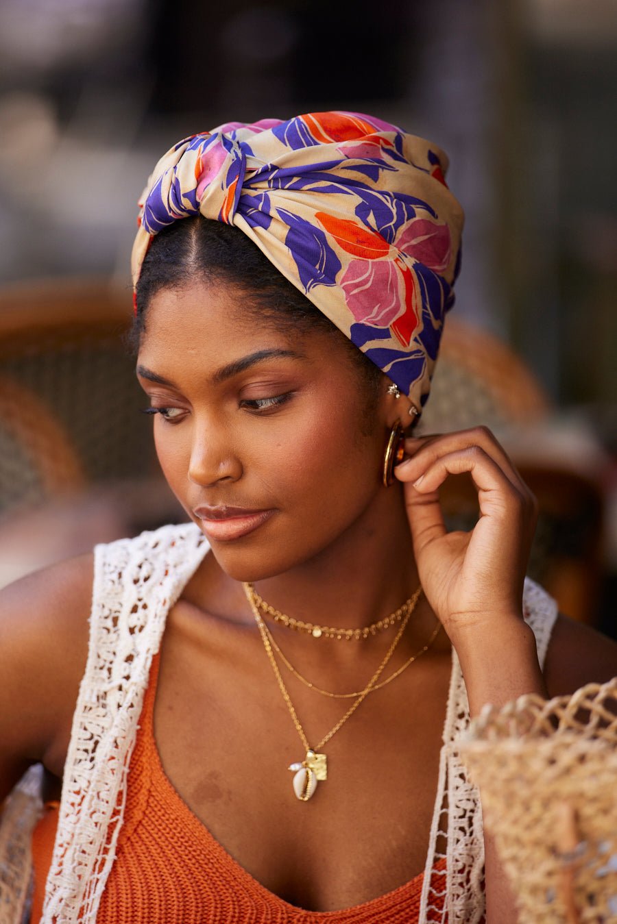 Foulard cheveux femme - PARISIENNE LANA - Indira de paris