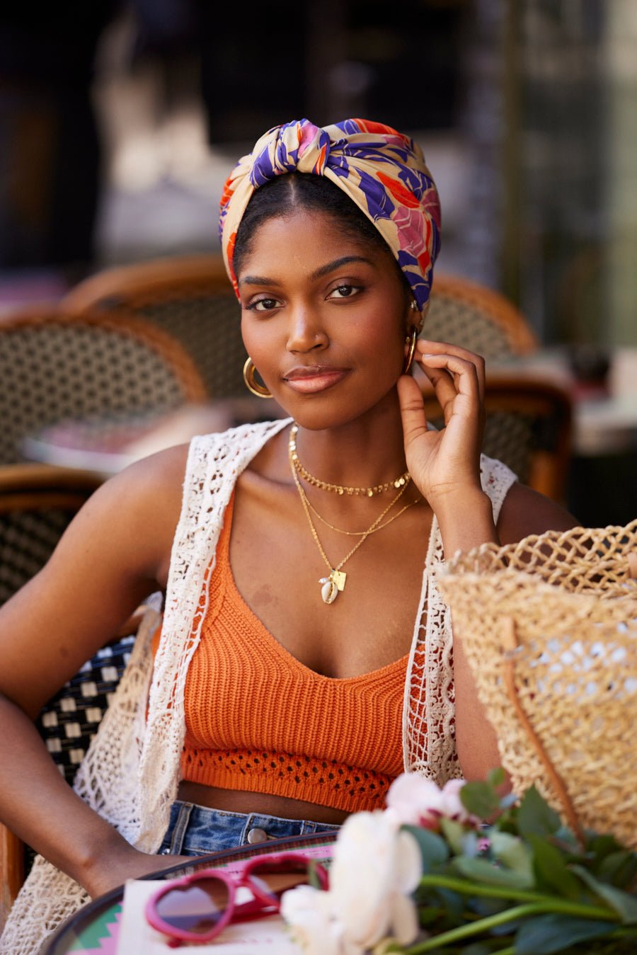 Foulard cheveux femme - PARISIENNE LANA - Indira de paris
