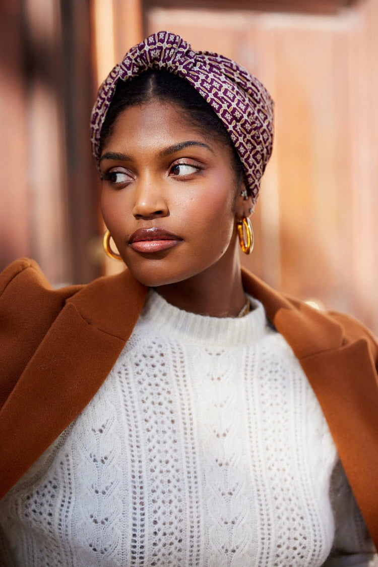 Foulard cheveux femme - PARISIENNE SIXTINE - Indira de paris