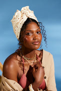 Turbans femme fil métal-TURBAN AFRICAINE JOSEPHINE- Indira de paris