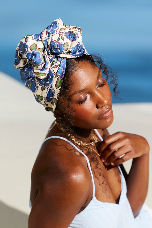 Turbans femme fil métal-TURBAN AFRICAINE LEA- Indira de paris