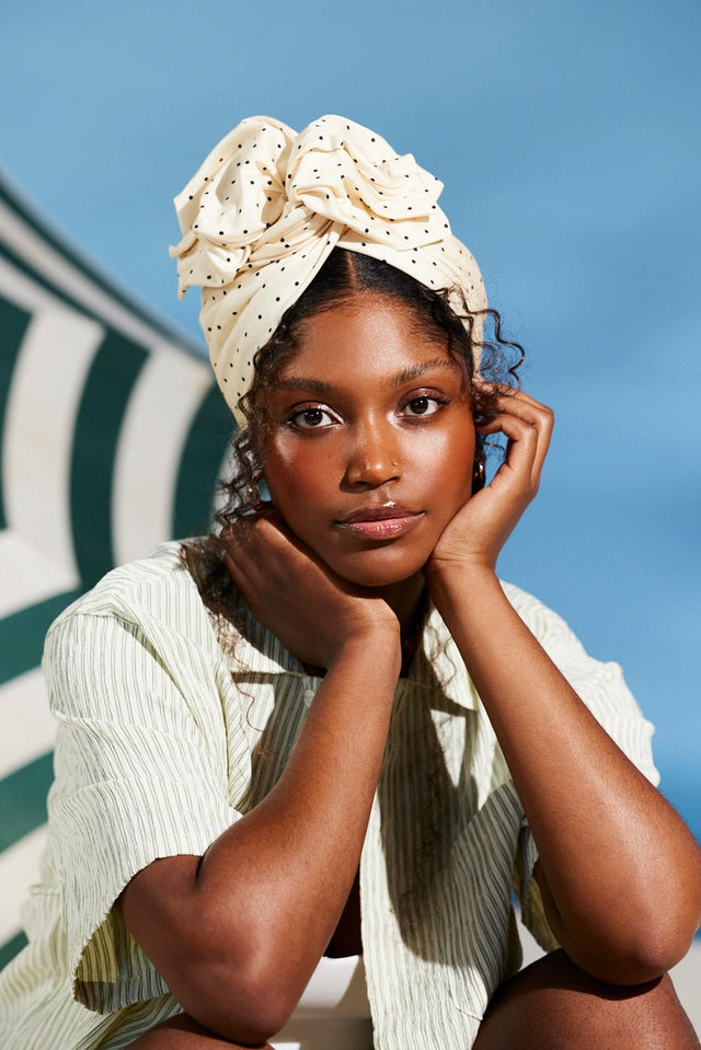 Turbans femme fil métal-TURBAN AFRICAINE MADELEINE- Indira de paris