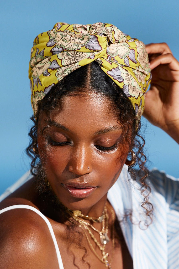 Turbans femme modulable-TURBAN CUBAINE ADELE- Indira de paris