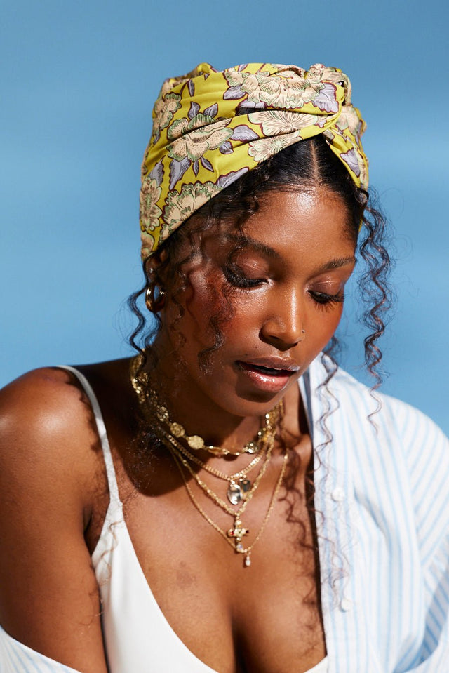 Turbans femme modulable-TURBAN CUBAINE ADELE- Indira de paris