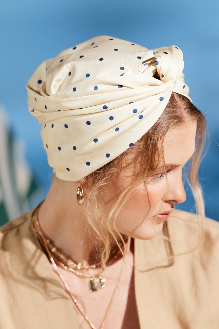 Turbans femme modulable-TURBAN CUBAINE LOUISE- Indira de paris