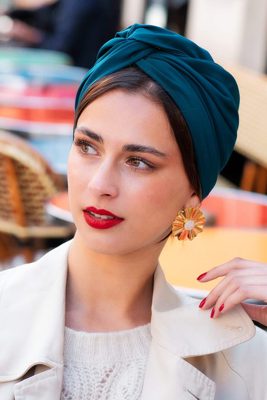 Turbans femme modulable-TURBAN - Cubaine PERSAN- Indira de paris