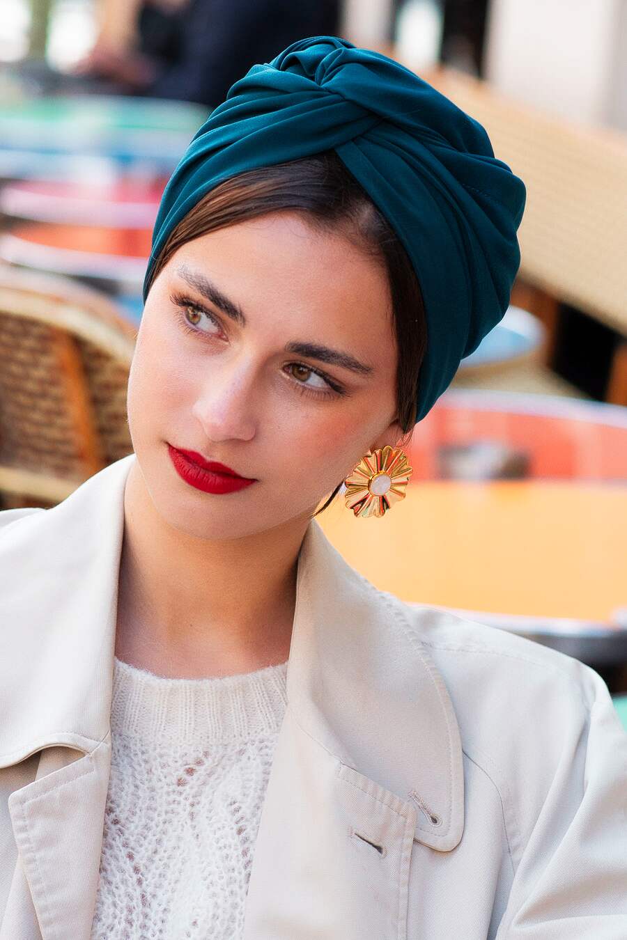 Turban Simple Flexible women's turban easy to tie - Indira de Paris – Indira de paris
