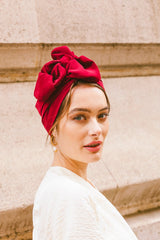 Turbans complets flexibles-Africaine CERISE- Indira de paris