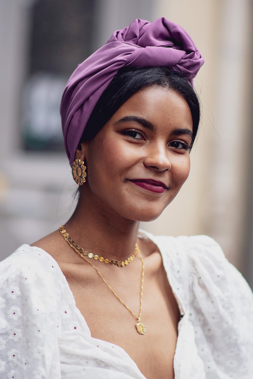 Turbans complets flexibles-Africaine LILAS- Indira de paris